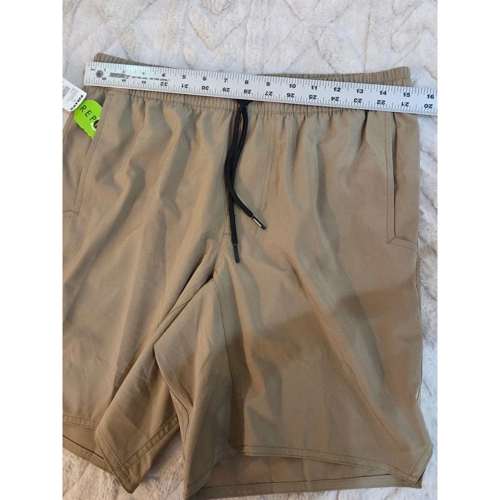 RSQ Active Shorts Mens Small Khaki Tan Elastic Waist Drawstring NWT MAS202201